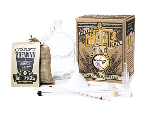 Craft A Brew - Hefeweizen - Beer Making Kit - Make Your Own Craft Beer - Complete Equipment and Supplies - Starter Home Brewing Kit - 1 Gallon