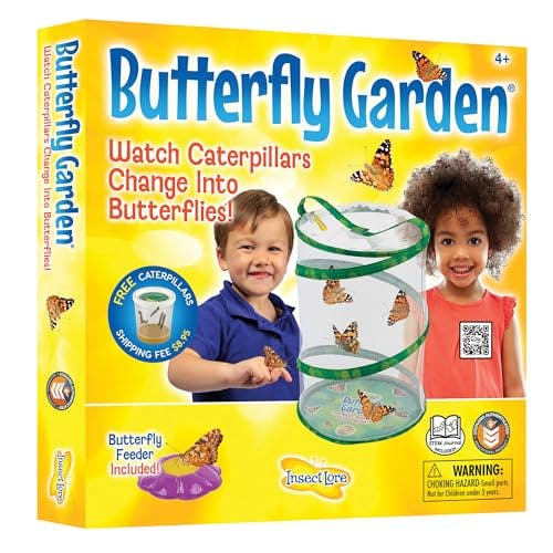 Painted Lady Butterfly Kit - Habitat, STEM Journal, & Voucher for Chrysalis Log & Caterpillars - Grow Your Own Butterfly Kit