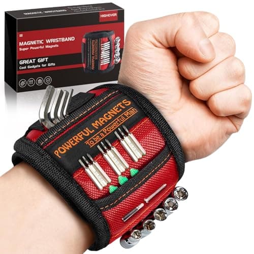 Fathers Day Dad Gifts from Daughters Son Kids Wife Magnetic Wristband Tool Belt Magnet Wrist for Holding Screws Nails Cool Stuff Ideas Gadgets for Men Him Husband Who Have Everything Wants Nothing