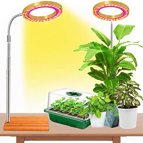 Abonnylv Plant Grow Light, LED Growing Light Full Spectrum for Indoor Plants,Height Adjustable 10-60 Inch,Customized Light Brightnesss,Idea for Plant Shelf,Plant Pots,Desk Large Plant Light