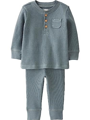 little planet by carter's unisex-baby 2-Piece Set Made With Organic Cotton, Slate Solid, Newborn