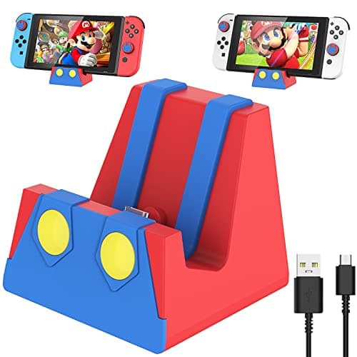 HEIYING Switch Charging Dock for Nintendo Switch/Lite/OLED, Portable Charger Base Stand with Type C Port for Easy Console Charging