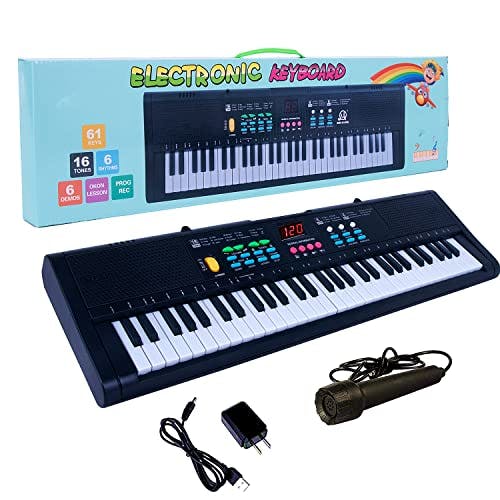 Keyboard Piano electric digital piano mini music electronic keyboards 61 key kids piano musical Instrument Piano Toy w/microphone for beginners christmas birthday gifts