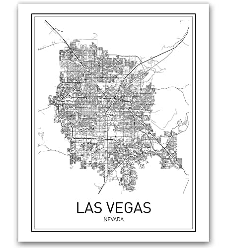 Las Vegas Poster Las Vegas Map City Map Posters Las Vegas Map Print Nevada Map Nevada Poster Minimalist Poster Scandinavian Poster Modern Map Art Map Wall Art Map Art Black and White 8x10
