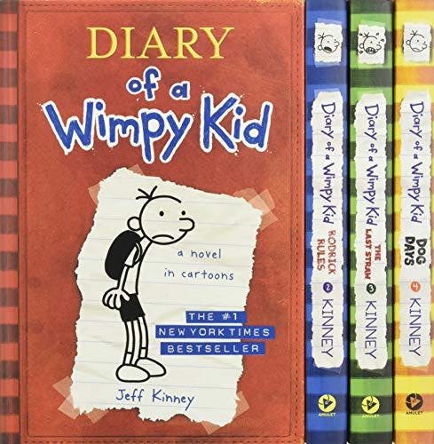 Diary of a Wimpy Kid Box of Books 1-4 Hardcover Gift Set: Diary of a Wimpy Kid, Rodrick Rules, The Last Straw, Dog Days (Diary of a Wimpy Kid Box Set)