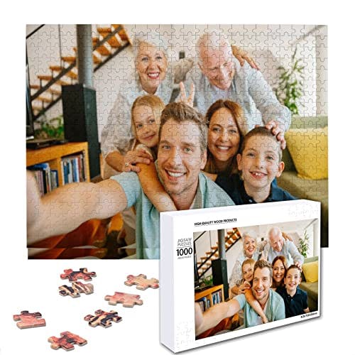 Custom Puzzles from Photos Custom Puzzle 1000 Pieces,ATOOZ Personalized Puzzle from Photos Custom Wooden Puzzle for Mom Women Custom Mother's Day,Birthday,Wedding Gifts