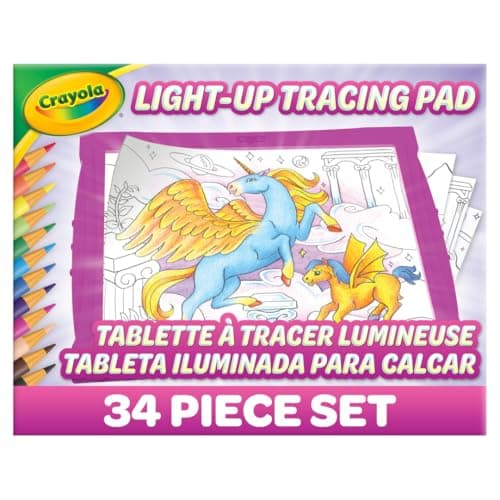 Crayola Light Up Tracing Pad - Pink, Writing & Drawing Art Kit for Kids, Kids Toys & Games, Tracing Light Box, Easter Gifts for Girls & Boys, 6+ [Amazon Exclusive]