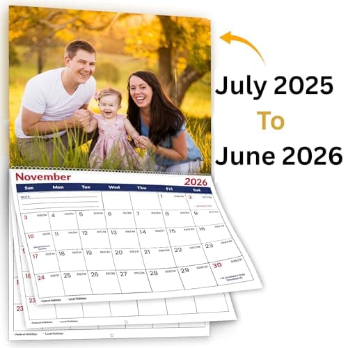 Custom Photo Wall Calendar 2025 for Home & Office - Print Your 13 Memories & Make Your Own Personalized Calendar 2025 - Customized Christmas Gift
