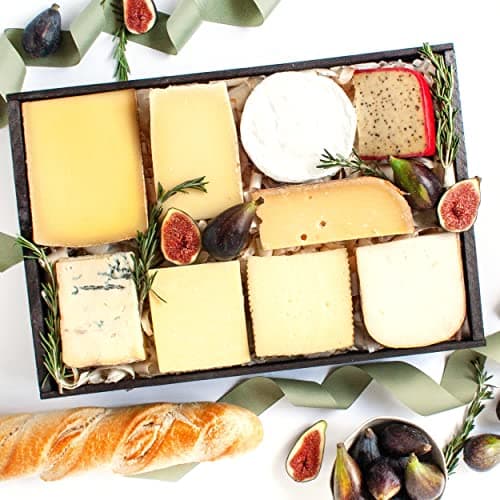 igourmet Cheese Lover's Sampler Gift Box - Includes Spanish Manchego, Italian Gorgonzola Piccante, Double Gloucester Onion & Chive Cheese, Asiago Fresco, Aged Cheddar, Aged Gouda, Brabander Gouda, Gruyere and Camembert