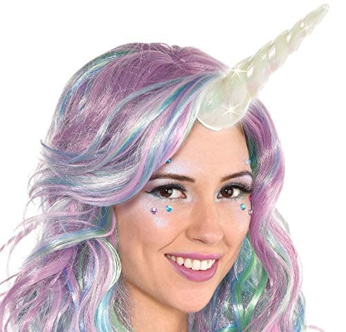 Light-Up Unicorn Horn - Adult Standard Size, White - 1 Pc.