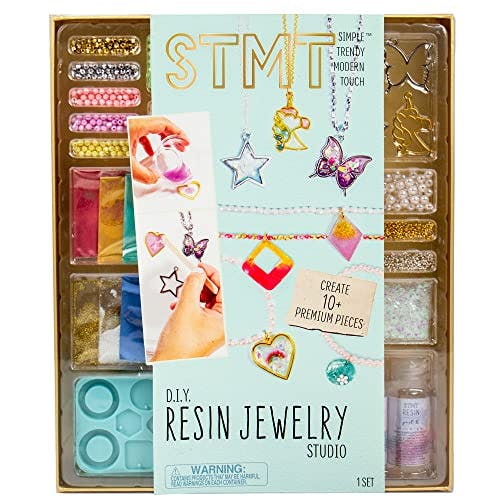 STMT D.I.Y. Resin Jewelry Studio, All-in-One Resin Jewelry Making Kit with Molds, Fun DIY Kit to Make Your Own Necklaces, Bracelets & More, Great Gift for Teen Girls 14+