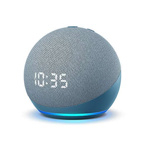 Certified Refurbished Echo Dot (4th Gen) | Smart speaker with clock and Alexa | Twilight Blue
