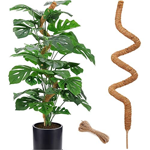 60 Inch Moss Pole for Plants Monstera, Tall Bendable Moss Poles for Climbing Plants Indoor, Large Handmade Plant Pole Sticks, Coco Coir Plant Support Stakes for Potted Plants, Pothos