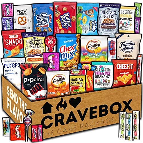 CRAVEBOX Snack Gift Basket - Surprise and Delight Your Loved Ones with a Thoughtfully Curated Assortment of Delicious Goodies, Designed to Bring Joy and Satisfaction to Every Snack Lover!