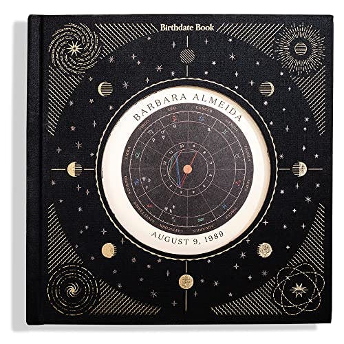 The Birthdate Book, A Fully Personalized Beautiful and Unique Reading of your Astrological Birth Chart - Fabric-bound Hardcover & 70+ Pages of Personal Horoscope Readings & Interpretation