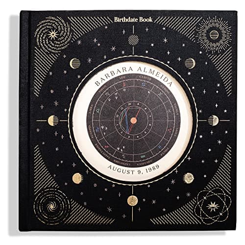 The Birthdate Book, A Fully Personalized Beautiful and Unique Reading of your Astrological Birth Chart - Fabric-bound Hardcover & 70+ Pages of Personal Horoscope Readings & Interpretation