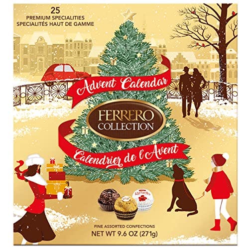 Ferrero Rocher Collection 2023 Advent Calendar, 25 Piece Premium Gourmet Assorted Chocolate, Hazelnut Milk Chocolate, Dark Chocolate and Coconut, 9.6 Oz