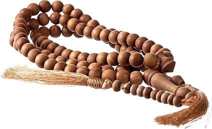 Sandalwood Tasbih 99 8mm - Islamic Prayer Beads, Tasbeeh, Muslim Rosary, Masbaha, Misbaha, Tesbih, Tespih, Dhikr, Zikr, Sibha, Muslim Mala, Worry Beads, Prayer Counter