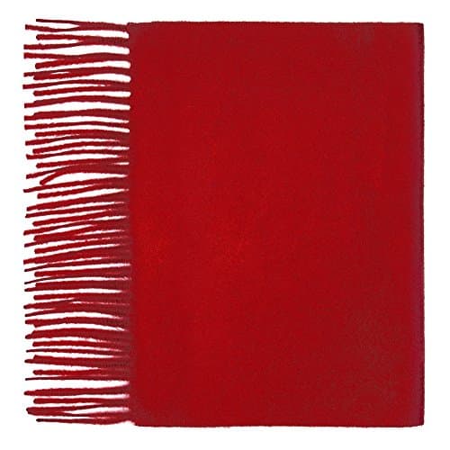 Lona Scott 100% Cashmere Scarf, Plain Scarf, Red