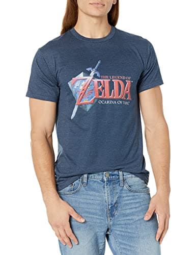Nintendo Men's Hey Ocarina T-Shirt, X-Large, Navy Heather