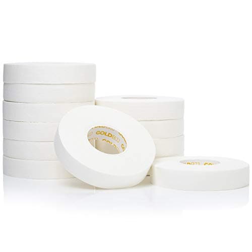 Gold BJJ Jiu Jitsu Tape - Strong Athletic Finger Tape, 1/2" x 30' - Protect Fingers and Toes in MMA, Judo, Wrestling, Martial Arts, Rock Climbing (3 Rolls, White)