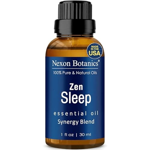 Zen Sleep Essential Oil Blend 30 ml - Lavender & Rosemary Relaxing Oil for Diffusers & Humidifiers - Calming Aromatherapy for Peaceful Sleep - Nexon Botanics