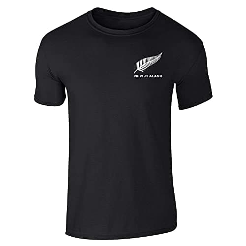New Zealand Soccer Retro National Team Jersey Short Sleeve T-Shirt Black L