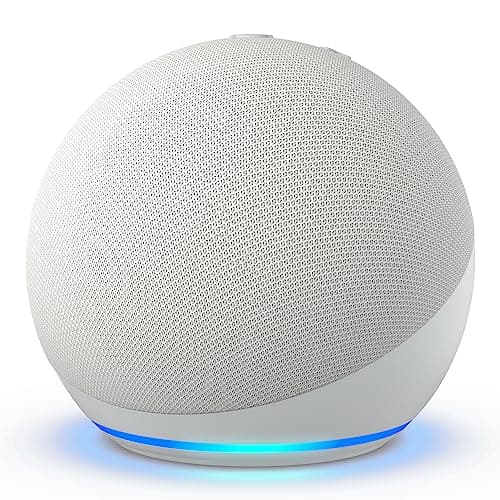 Amazon Echo Dot (newest model), Vibrant sounding Alexa speaker, Great for bedrooms, dining rooms and offices, Glacier White