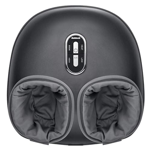 Nekteck Shiatsu Foot Massager with Heat, FSA Eligible Deep Kneading Therapy Air Compression, HSA Feet Massage Improve Blood Circulation Foot Wellness Soothing Pain Relief, Relax for Home Office Use