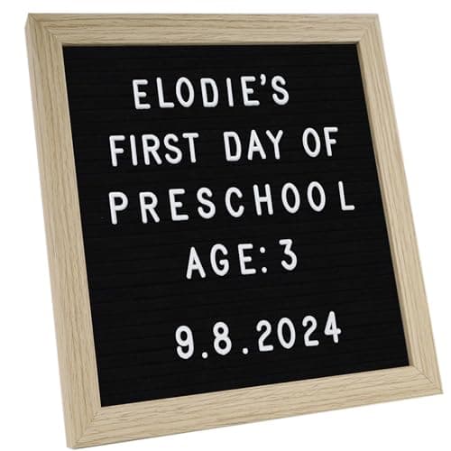 C CRYSTAL LEMON Black Felt Letter Board 10x10in – Includes 336 Letters, Symbols & Emojis – Changeable Word for Home, Office, Baby Showers & Events