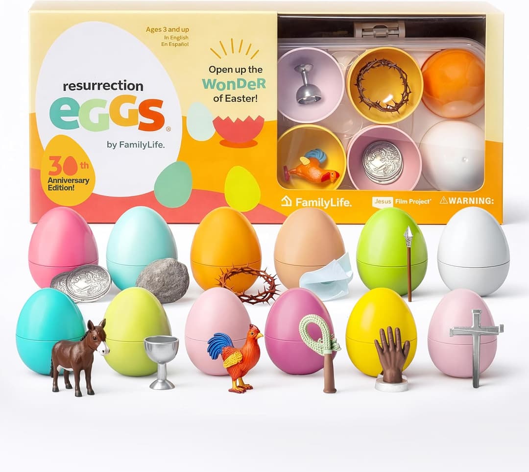 FAMILYLIFE Resurrection Eggs 30th Anniversary Edition - 12-Piece Set with Booklet and Religious Figurines